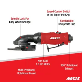 722470347682 AIRCAT Pneumatic Tools Angle Grinder Spindle #2