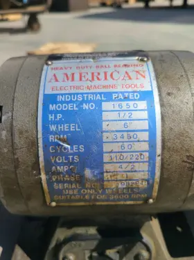 1650 AMERICAN ELECTRIC MACHINE TOOLS Bench Grinder #2 1650 AMERICAN ELECTRIC MACHINE TOOLS Bench Grinder #2