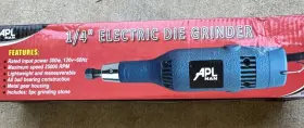 Apl Man Bd806k7pwh 1/4 In Corded Electric Die Grinder 300w 120v Rotary With 5pc Stones