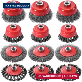 748327995387 ATMTV Pack Wire Wheel Angle Grinder Carbon Steel