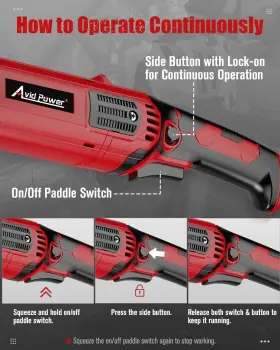 AG640 AVID POWER Angle Grinder Electric Tool Amp #3