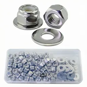 LM-DQ-30-30 AWILZZOE Lock Nuts Steel Flat Washers Set