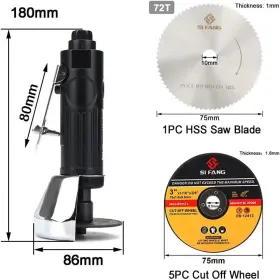 746030624107 BAISIKY Air Toolangle Grinder Pneumatic Cutting #2