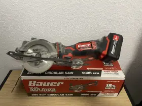 23710C-B BAUER Saw Rpm Cuts Lumber Bevel Battery 23710C-B BAUER Saw Rpm Cuts Lumber Bevel Battery