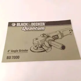 BD7000 BLACK DECKER Angle Grinder Manual BD7000 BLACK DECKER Angle Grinder Manual