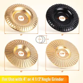 313115336347 BLEKOO Angle Grinder Wood Carving Disc Set #2