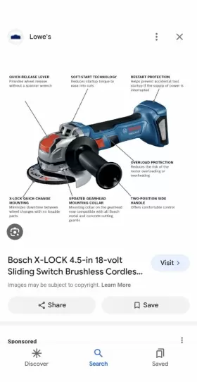 GWX18V50PCB14 BOSCH Lock Angle Grinder Battery Charger Handle GWX18V50PCB14 BOSCH Lock Angle Grinder Battery Charger Handle