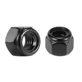 Ln-nylon-black LOCK Hex Nuts Steel