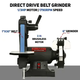 BG1600S BUCKTOOL Bench Belt Grinder