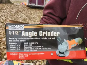 43471 CHICAGO ELECTRIC POWER TOOLS Angle Grinder