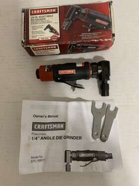 722470174493 CRAFTSMAN Right Angle Die Grinder Box Video 722470174493 CRAFTSMAN Right Angle Die Grinder Box Video