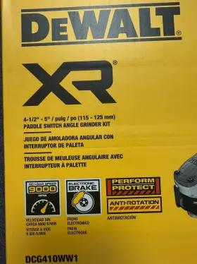 DCG410WW1 DEWALT Xr Paddle Switch Angle Grinder Kit #3