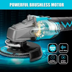 820909774266 DURATECH Cordless Angle Grinder Brushless Motor #3