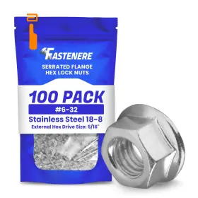 3SNFG006C FASTENERE Serrated Flange Nuts Pack