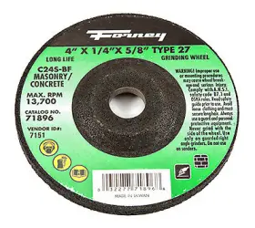 71896 FORNEY Masonry Grinding Wheel