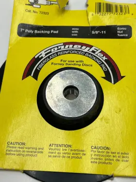 72323 FORNEY Poly Backing Pad Fiberglass Reinf Angle Grinder #2