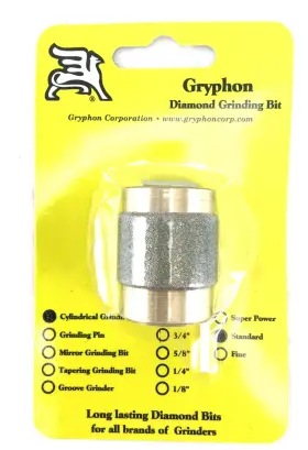 817733023189 GRYPHON Diamond Coated Mirror Grooved Grinder