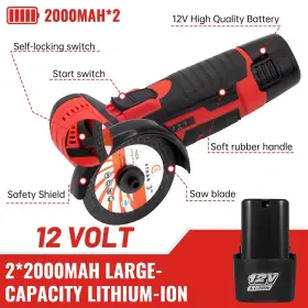 749771722451 HOUSIWILL Angle Grinder Tool Mini Cordless #3 749771722451 HOUSIWILL Angle Grinder Tool Mini Cordless #3