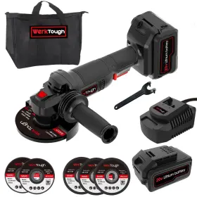655160958083 HYPERPOWER Werktough Cordless Angle Grinder Ion 655160958083 HYPERPOWER Werktough Cordless Angle Grinder Ion