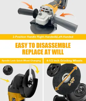 DCG409VSN IKEBORM Cordless Angle Grinder Dewalt Battery #3
