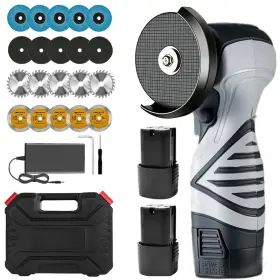 Jesrytour B0gd87mj62 Cordless Brush Angle Grinder Kit 13000rpm Mini 2pcs 16.8v