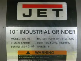 IBG-10 JET Clean Bench Grinder Michigan #3