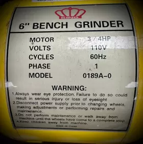 0189A-0 KING Bench Grinder #2
