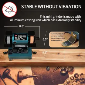 768558888692 LIBAOTML Mini Bench Grinder Polishing Buffing #3
