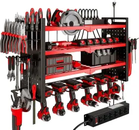 TR005 LRM NATTYDOT Power Tool Organizer Wall Mount Charging TR005 LRM NATTYDOT Power Tool Organizer Wall Mount Charging