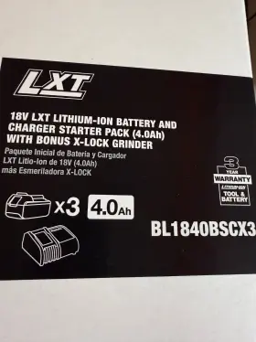 BL1840BSCX3 MAKITA Lxt Battery Charger Starter Pack Grinder #3