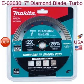 E-02630 MAKITA Diamond Blade Turbo Cutting Concrete Granite