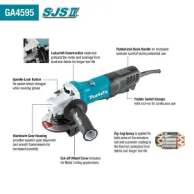 GA4595 MAKITA Angle Grinder Cushioned Grip Sjsii #2 GA4595 MAKITA Angle Grinder Cushioned Grip Sjsii #2