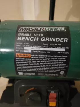 MO2410818 MASTER FORCE Bench Grinder Wire Abrasive Grind #3