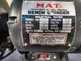 60653C MAT Bench Grinder Ball Bearing Horse Volt #2 60653C MAT Bench Grinder Ball Bearing Horse Volt #2