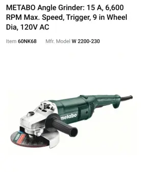 606435420 METABO Angle Grinder