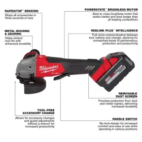2880-22-2888-20 MILWAUKEE Angle Grinder Brushless Cordless #3