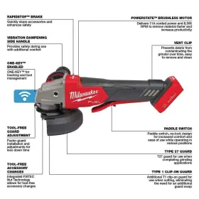 2882-80 MILWAUKEE Fuel Braking Grinder Key Paddle #3