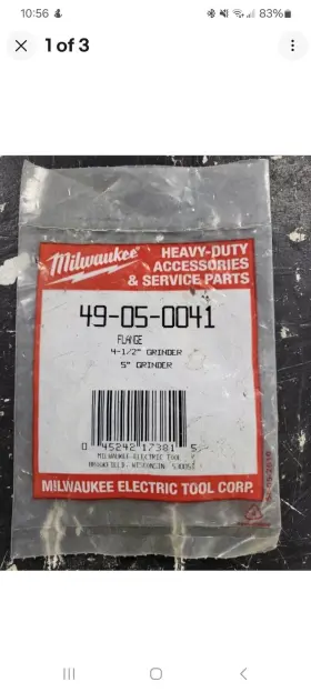 49-05-0041 MILWAUKEE Flange Nos Grinder #2 49-05-0041 MILWAUKEE Flange Nos Grinder #2