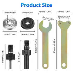601549186394 NSIOUTLET Drill Angle Grinder Adapter Flange Nut #2