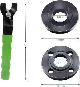 7PCS-YB OZMATIP Angle Grinder Flange Nut Spanner Wrench Rod #2