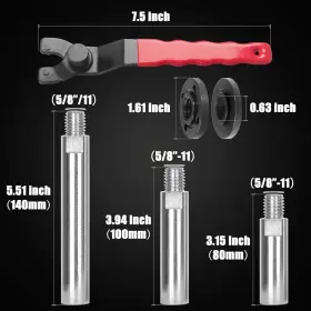 445014142194 POMSARE Angle Grinder Extension Shaft Connecting #2