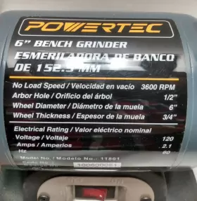 11801 POWERTEC Bench Grinder Rpm #3