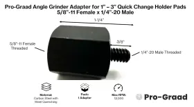 445042271279 PRO-GRAAD Angle Grinder Adapter Roll Lock Kit #3