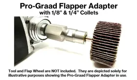 850061326331 PRO-GRAAD Flapper Adapter Thread Collet Converts #3