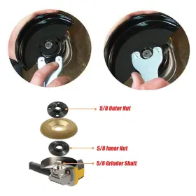 FF-2TW7-F6JJ RICHERI Grinder Flange Angle Wrench Lock Nut Dw #3