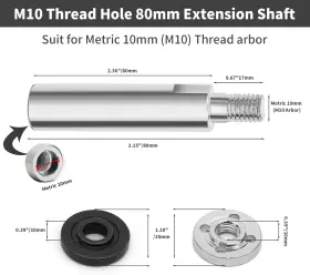 SDD220921-R-02 RIERDGE Steel Angle Grinder Extension Rod #2 SDD220921-R-02 RIERDGE Steel Angle Grinder Extension Rod #2