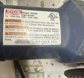 AG400 RYOBI Angle Grinder