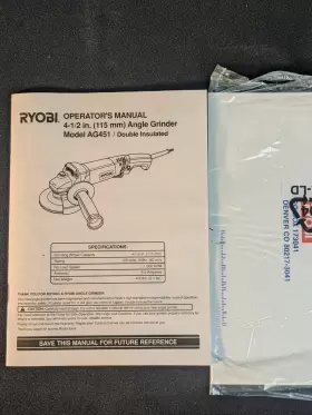 AG451 RYOBI Angle Grinder Great Extras #2