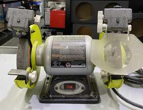 BG612G RYOBI Dual Bench Grinder Led Lights Rpm Amp