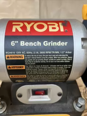 BGH616 RYOBI Bench Grinder Ac Rpm Arbor #3